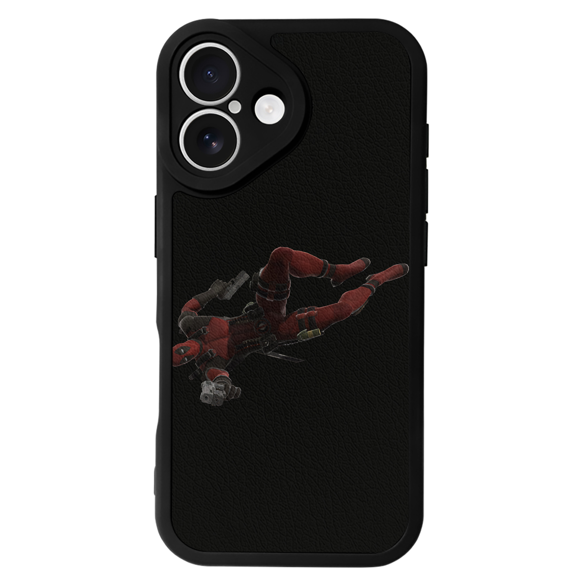 （画像用） Deadpool デッドプール 【iPhone 16シリーズ対応】シリコンスマホケース（レザー調） 材質：シリコン